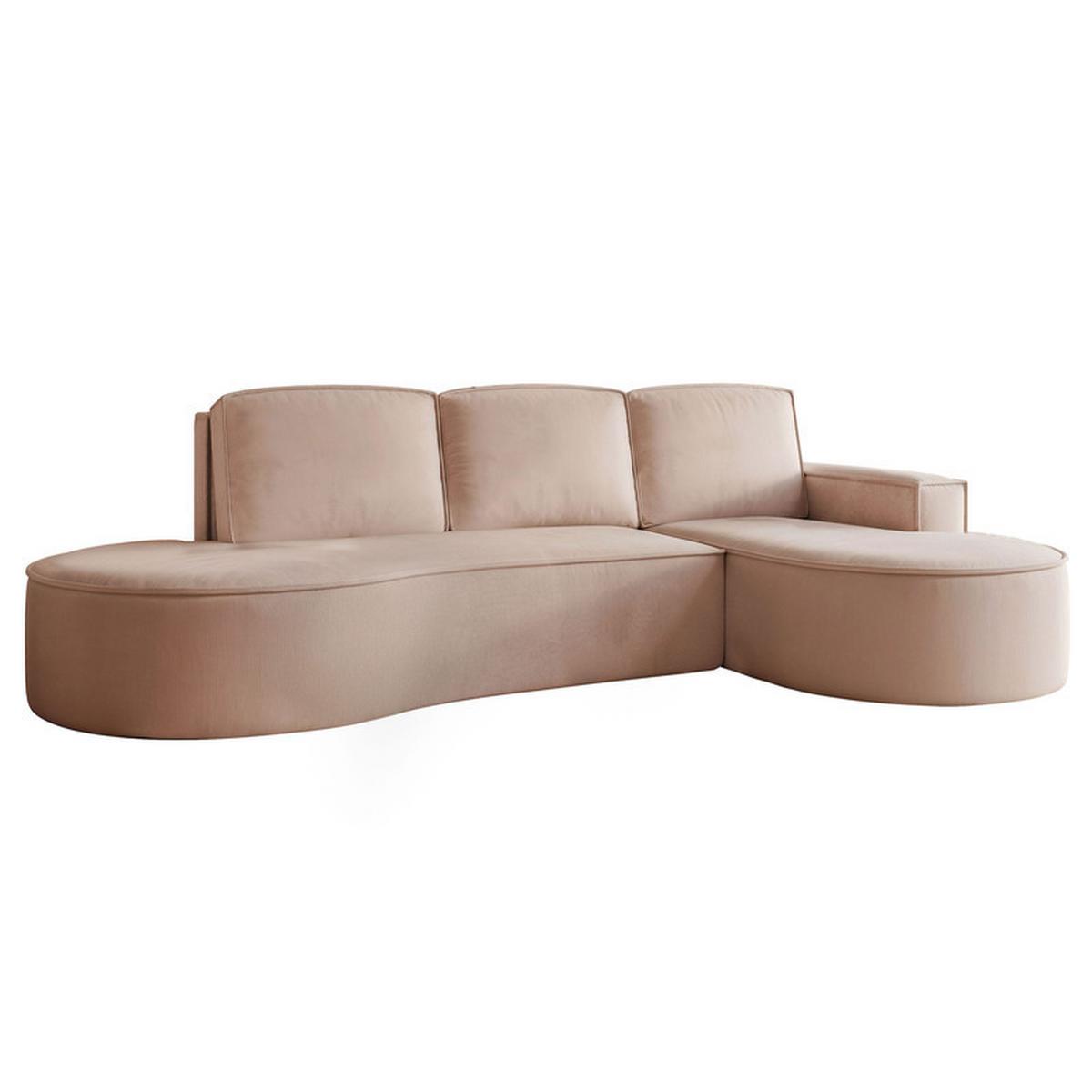 ECKSOFA SOFIA mit Schlaffunktion und Bettkasten Braun - Braun, Holzwerkstoff/Kunststoff (277/157cm) - Idohome