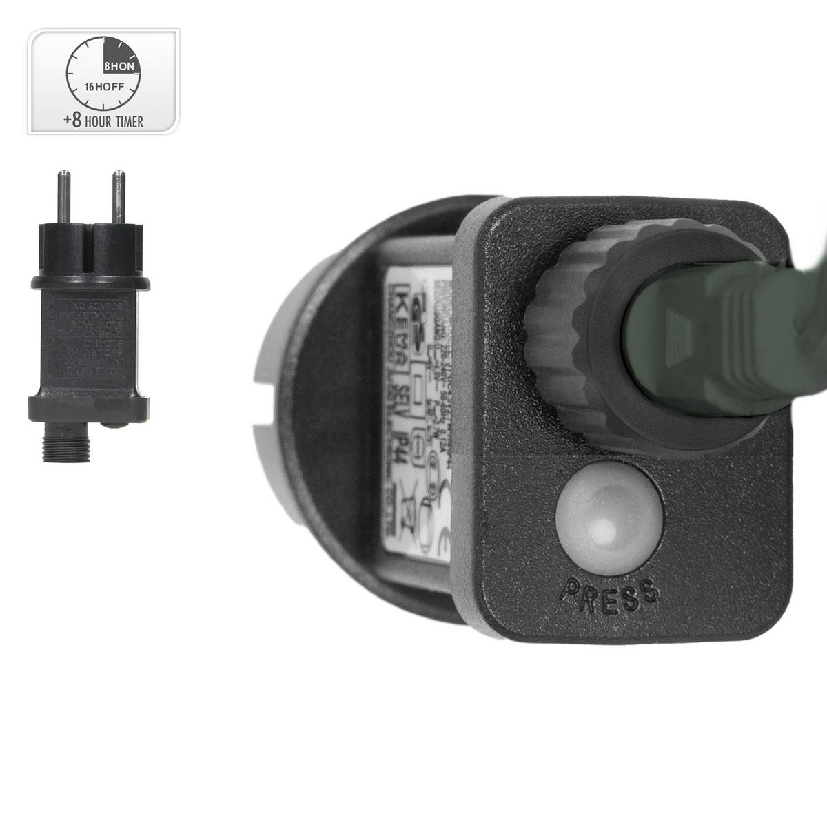 LED LICHTERKETTE Cluster Außen Innen 15 m Weihnachtsbeleuchtung 750 LED Warmweiß - Schwarz, Kunststoff (1800cm) - ECD-Germany