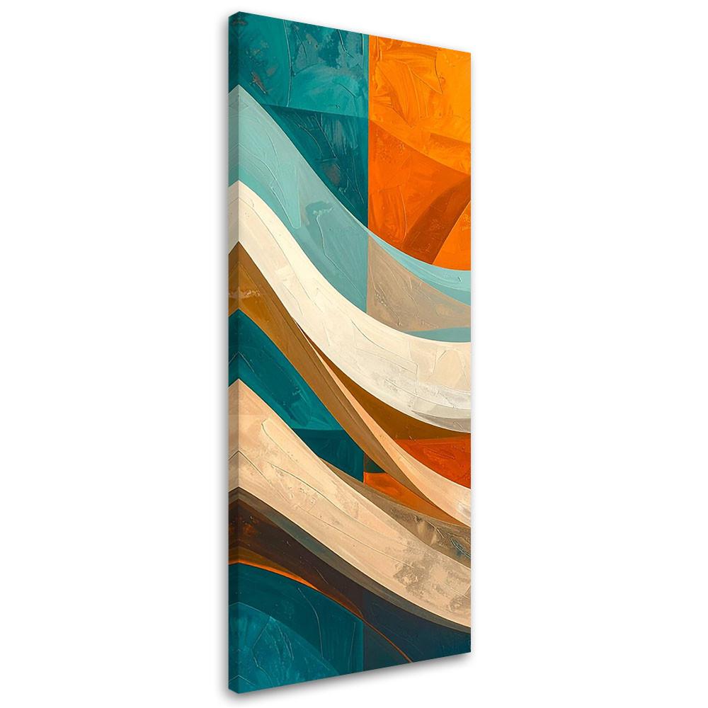 LEINWANDBILD 3D und geometrisch 30x90cm - Multicolor, Textil (30/90cm) - Feeby