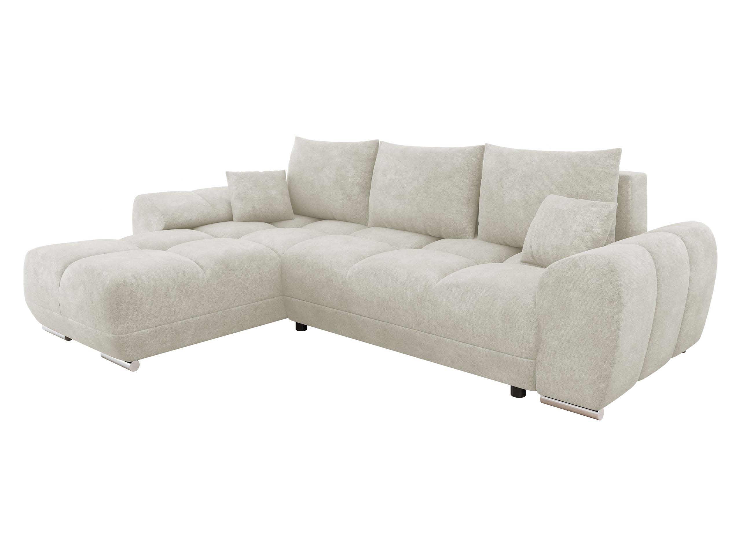ECKSOFA Logo - Sandfarben/Silberfarben, Holz/Kunststoff (291/183cm) - MIRJAN24