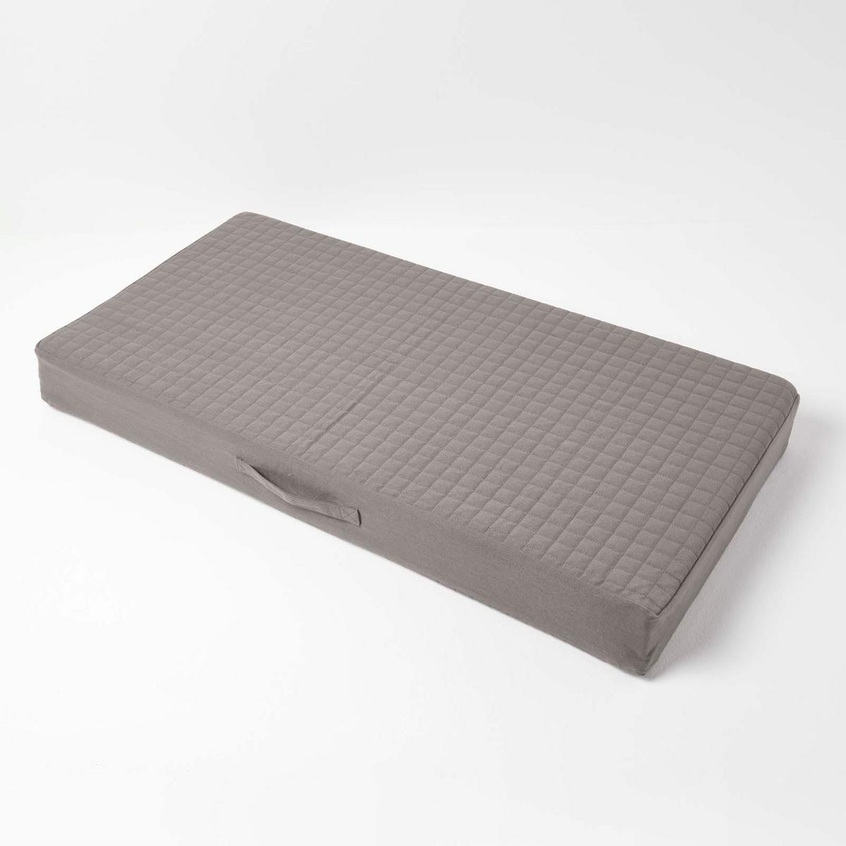 SITZKISSEN-BEZUG für Sofa-Auflage 100/50/10 cm, Baumwolle - Grau, Textil (100/50/10cm) - Homescapes