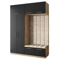 GARDEROBENSCHRANK REMA 180/240/60 cm Modern Eiche Wotan - Beige/Eiche Wotan, Holzwerkstoff (180/240/60cm) - MASSENO