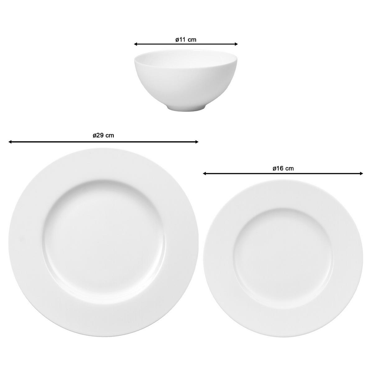 TAFELSERVICE Royal weiß 18-tlg. - Weiß, Keramik (2/2/2cm) - Villeroy & Boch