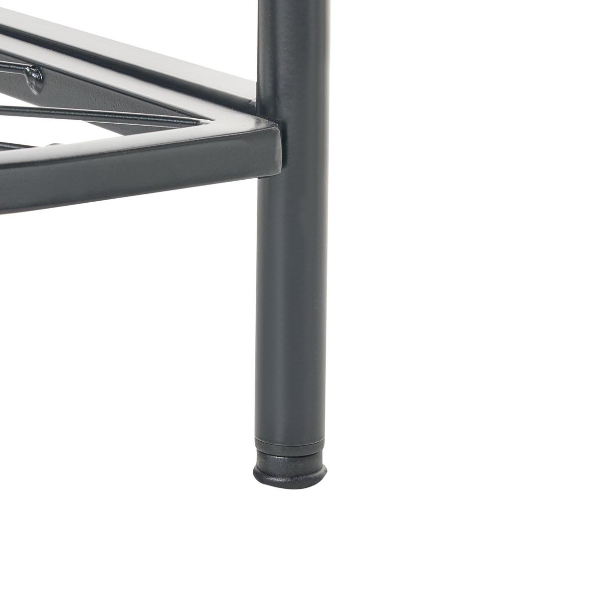 ECK-GARDEROBENSTÄNDER Schwarz Lawton - Schwarz, Metall (53/160/37cm) - Beliani