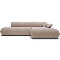 ECKSOFA Armone Beige Chenille - Beige/Schwarz, Kunststoff/Textil (173.5/286cm) - Selsey