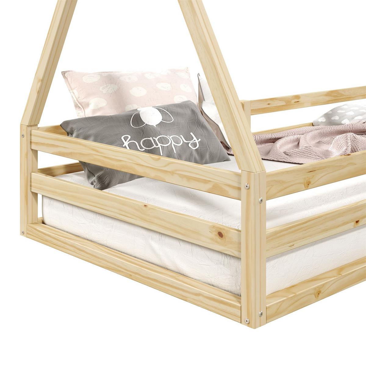 HAUSBETT SILA 90x200 cm natur - Naturfarben, Holz (96/152/206cm) - IDIMEX