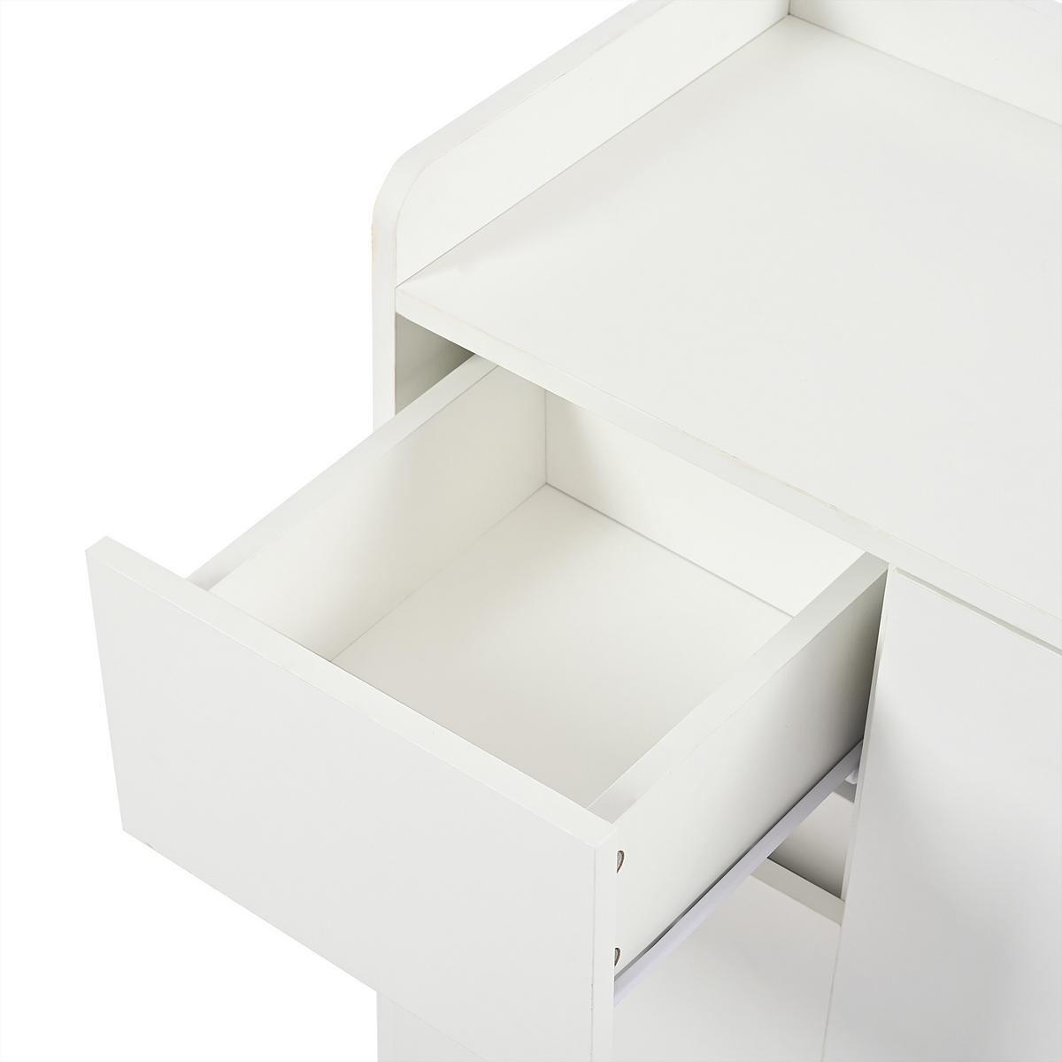 SIDEBOARD weiß stauraum kommode schrank - Weiß, Holzwerkstoff (120/99/35cm) - Urban Meuble