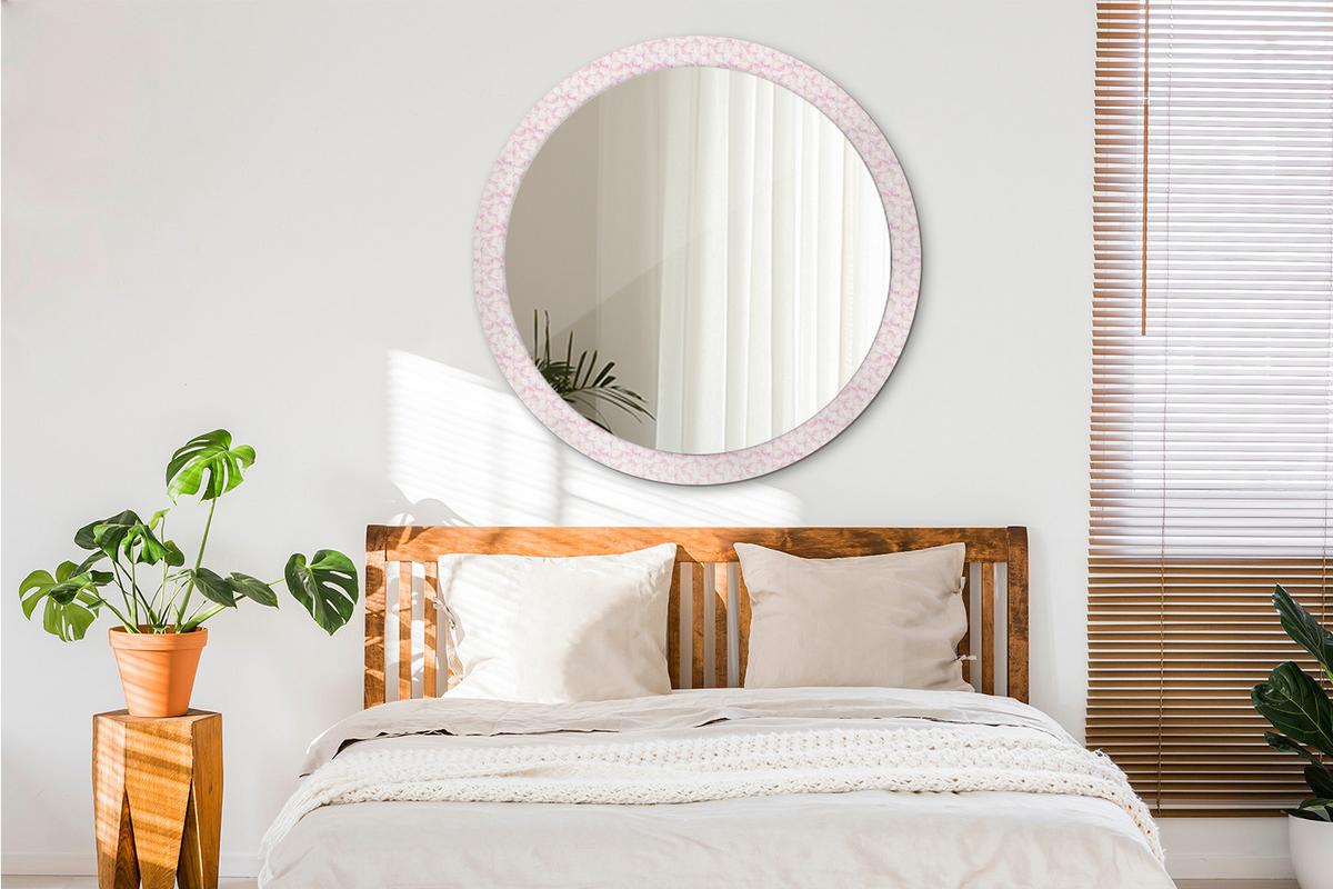 SPIEGEL Rund Ø 100 cm mit Aufdruck - Pink, Glas (100/100/0.4cm) - Wallfluent