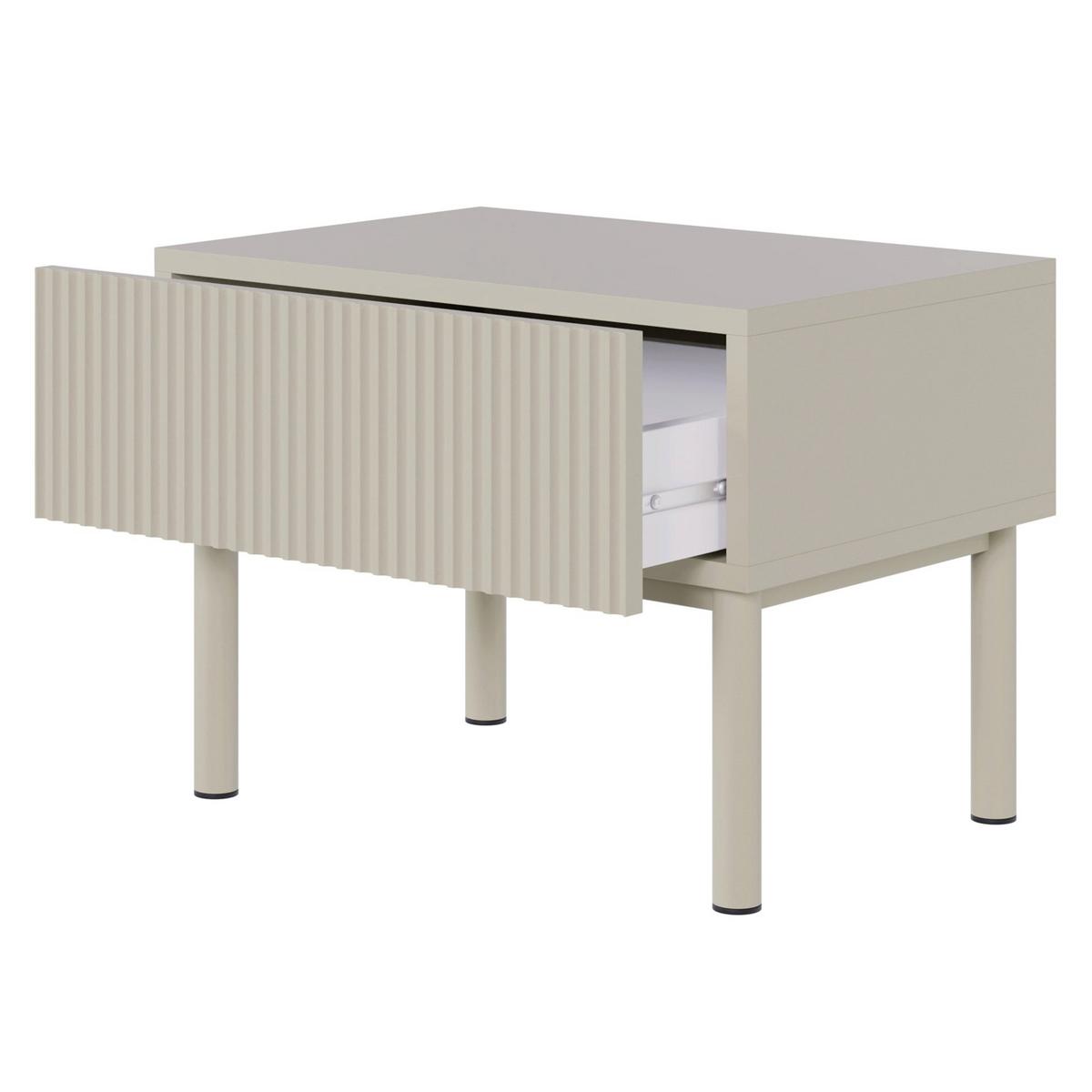 NACHTTISCH Veldio New Greige 50 cm - Taupe, Holzwerkstoff/Metall (50/44/35.6cm) - Selsey