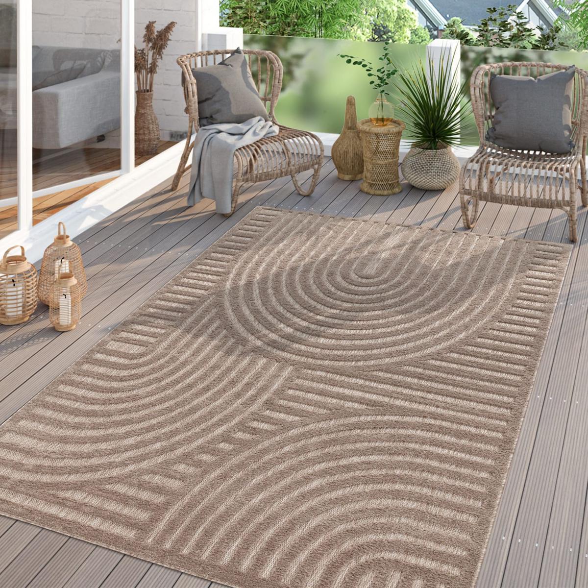 OUTDOORTEPPICH Ethno Beige 120 x 160 cm - Beige, Kunststoff (120/160cm) - TT Home