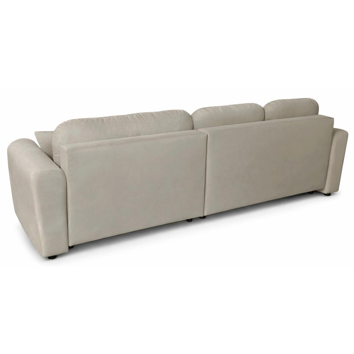ECKSCHLAFSOFA Olido BEIGER VELOURS - Beige/Schwarz, Kunststoff/Textil (279/150cm) - Selsey