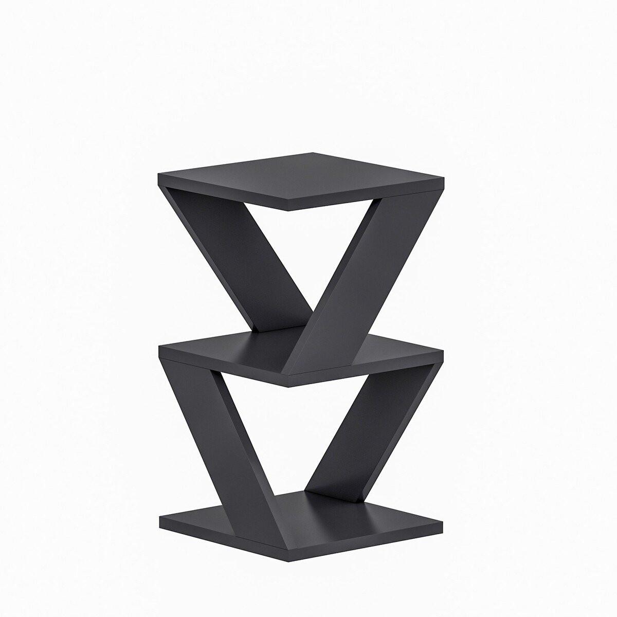 SOFAENDE 3 Ebenen - Albeni - 30/30/50 cm - Anthrazit, Holzwerkstoff (30/30/50cm) - Calicosy