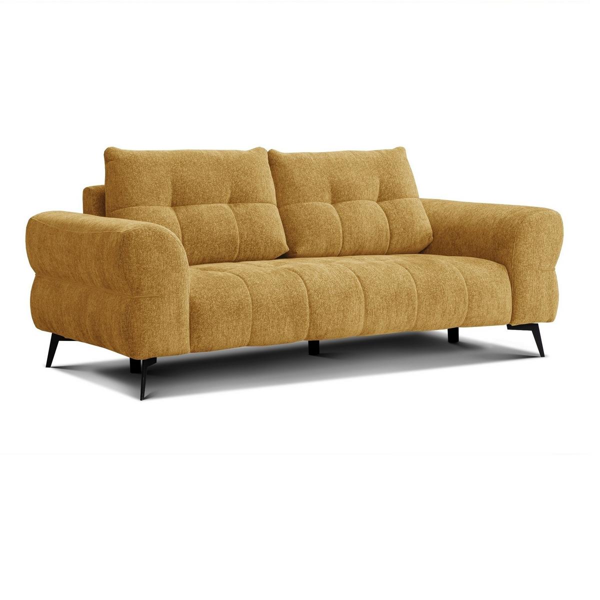 SOFA SALVINI 3-Sitzer, gelb - Gelb, Holz/Textil (237/88/99cm) - Wozimo