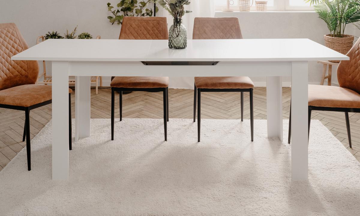 ESSTISCH weiß 160 - 200 cm, Küchentisch ausziehbar - Weiß, Holzwerkstoff (160/80/75cm) - Furn.Design