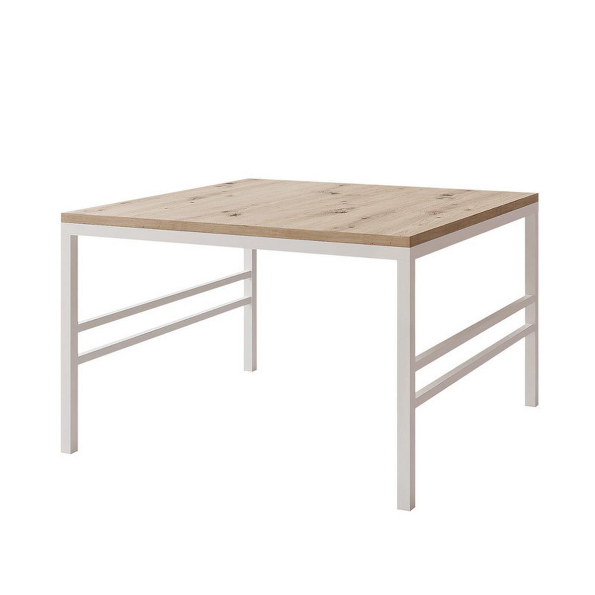 COUCHTISCH FORMA 70/70 cm Quadrat, Weiß / Artisan-Eiche - Eiche Artisan/Weiß, Metall (70/70/46cm) - Idohome