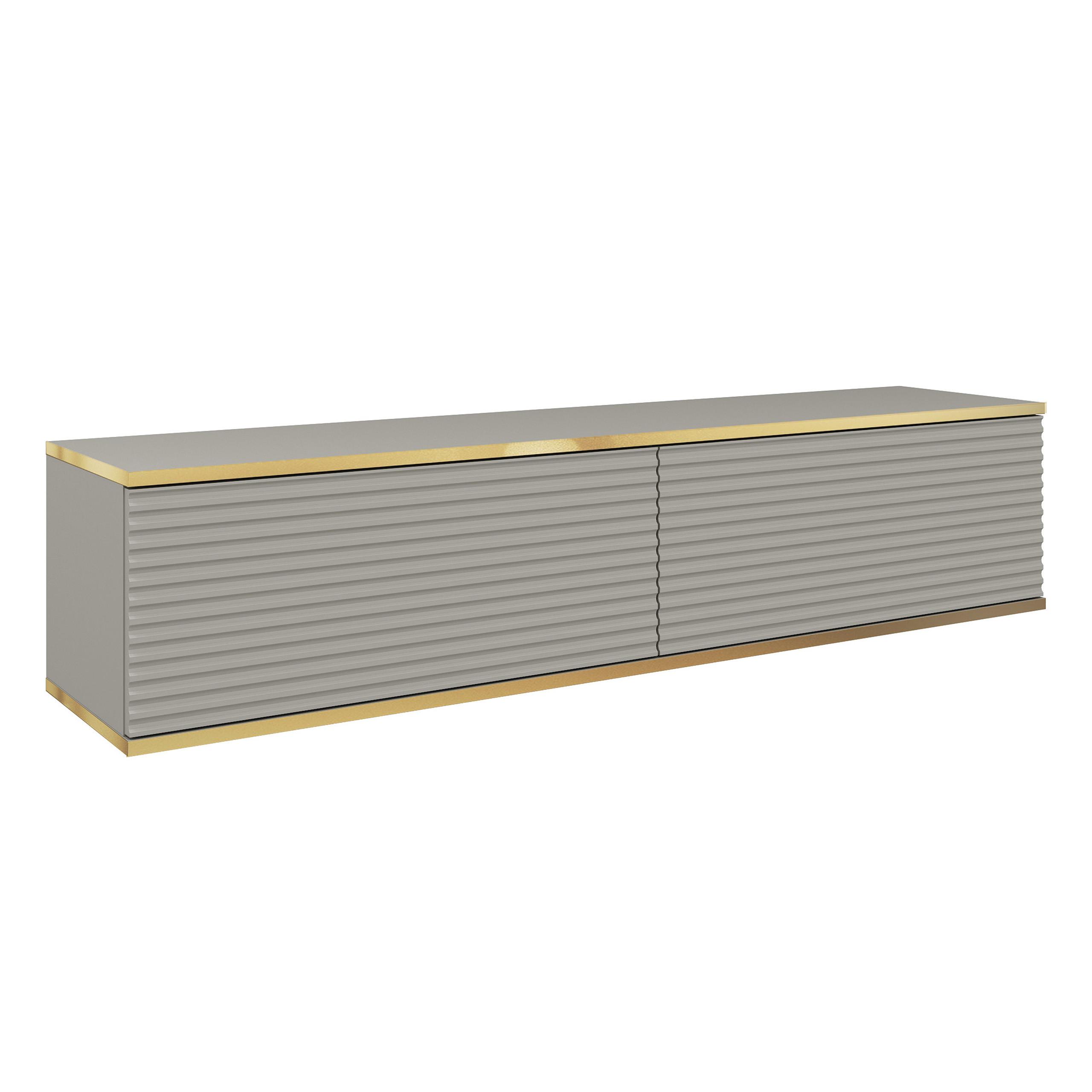 LOWBOARD VENEZIA 135/30/32 cm, Grau - Grau, Holzwerkstoff (135/30/32cm) - MASSENO