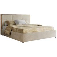 POLSTERBETT LERIO CLASSIC 200/200 - Beige Velvet - Multipocket-Matratze - Beige, Textil (200/200cm) - MKS