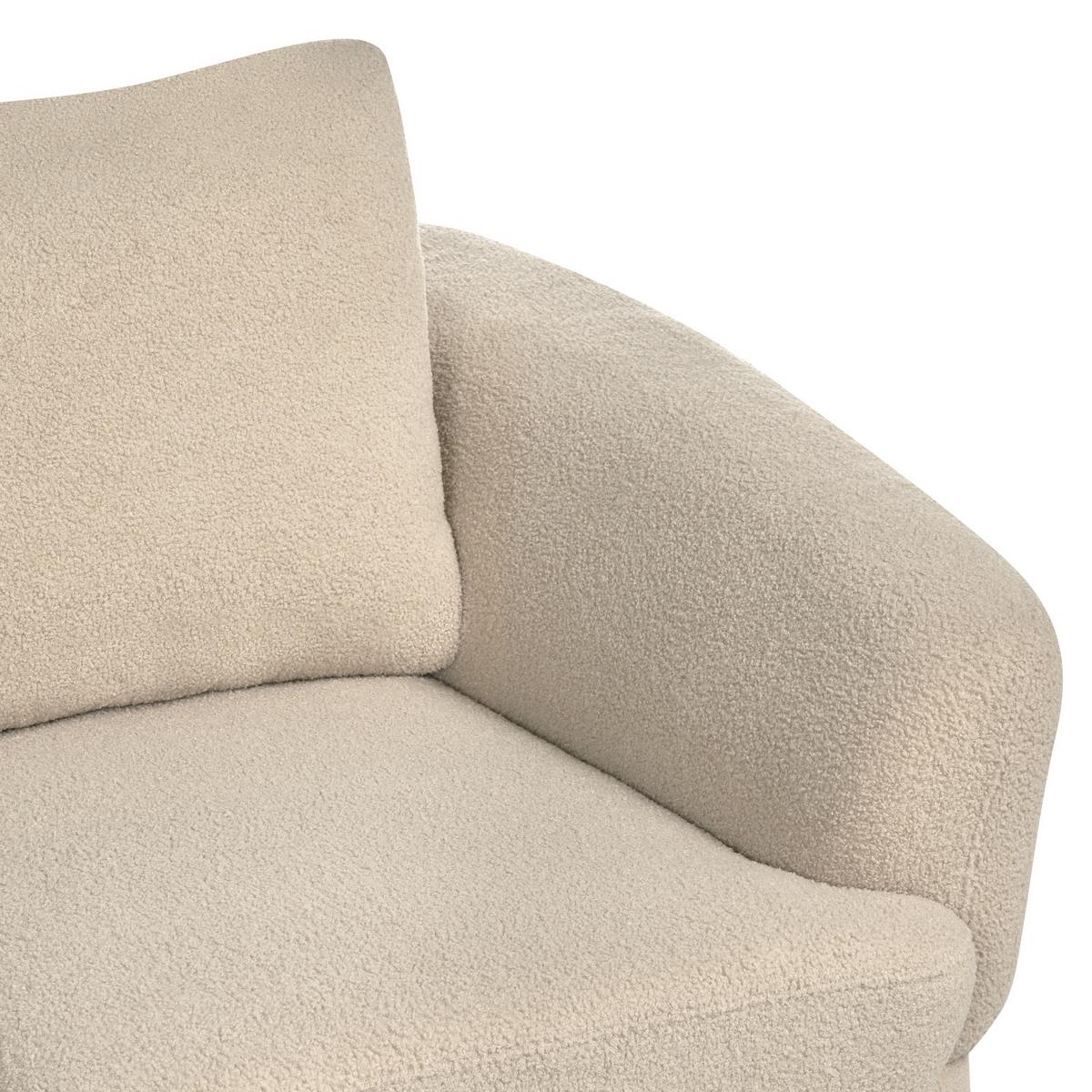 2-SITZER-SOFA Bouclé Hellbeige Kjaer - Beige, Textil (155/100/100cm) - Beliani