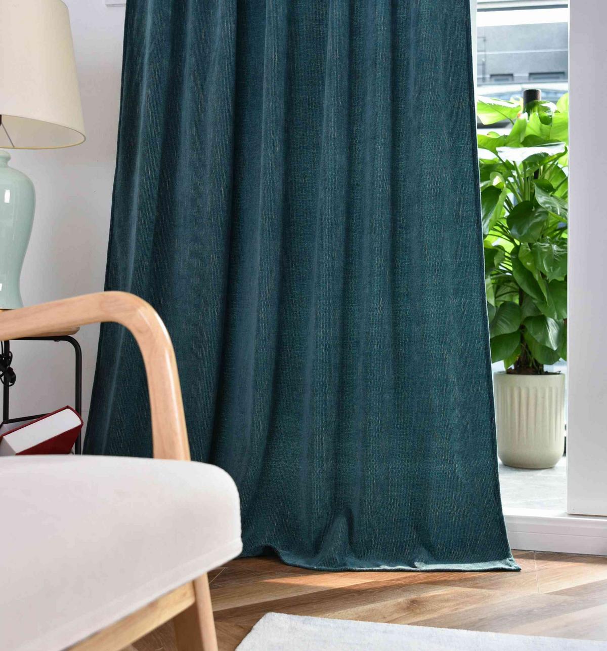 VORHANG LUREX HAVANNA HxB 245x135 cm Grün Gold - Türkis, Textil (135/245cm) - Gardinenbox