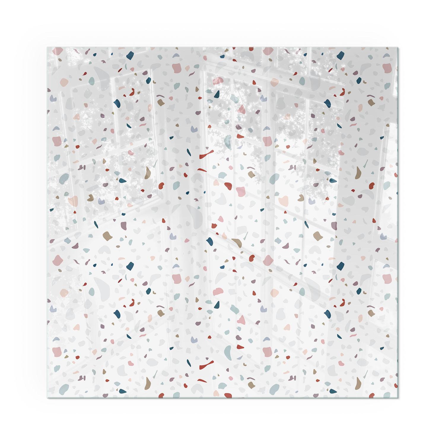 GLASPLATTE für Kamin 60x60 cm - Weiß, Glas (60/60/0.4cm) - TULUP