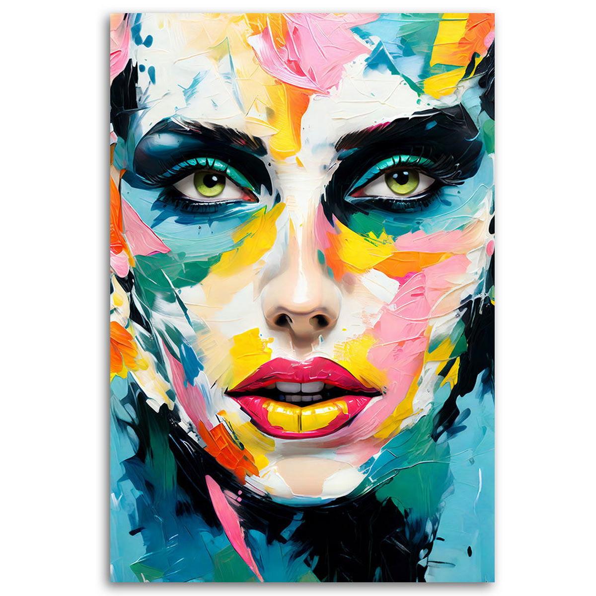 KUNSTDRUCK Bunt 70/100 cm - Multicolor, Textil (70/100cm) - KUNSTLOFT