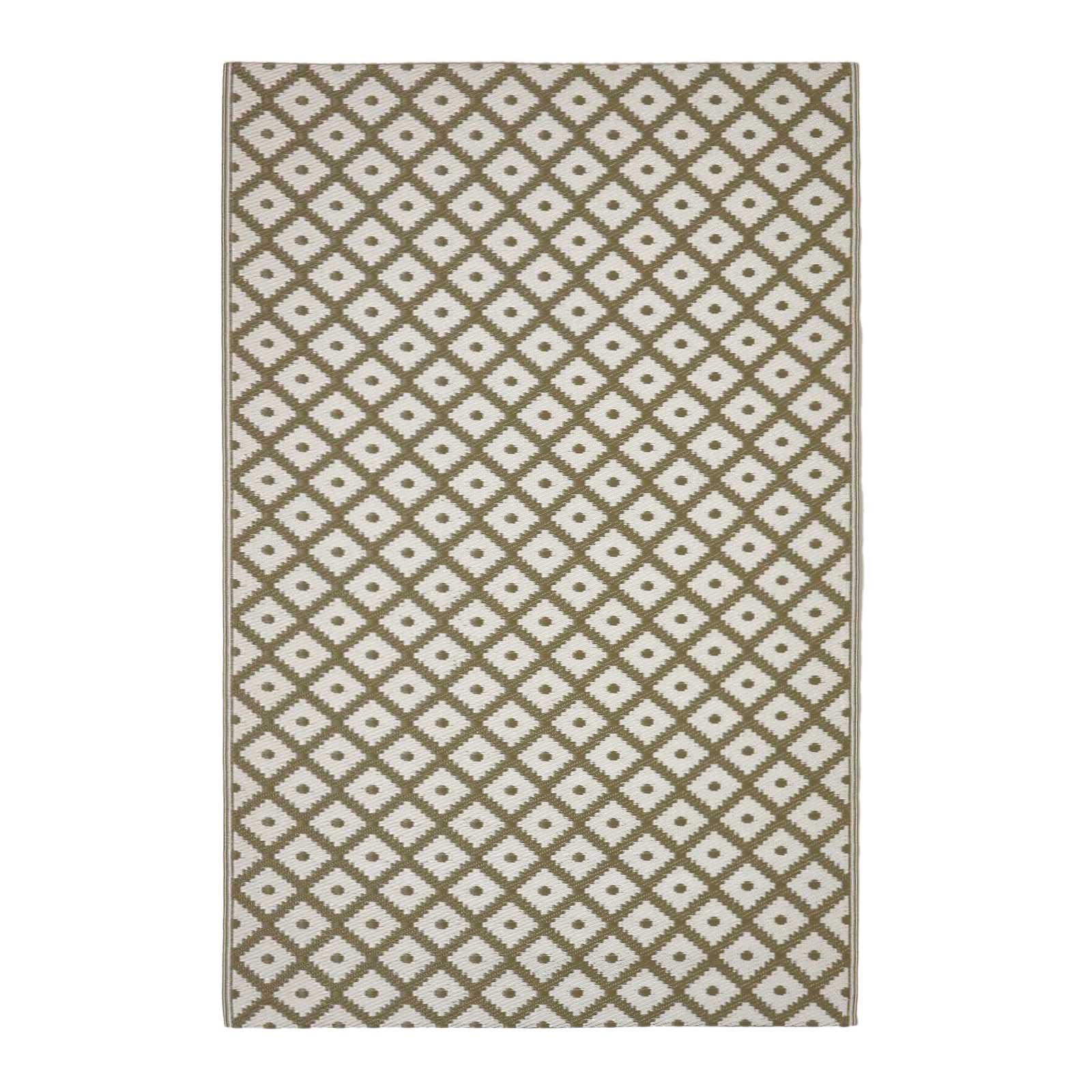 OUTDOORTEPPICH May, geometrisch gemustert 180/270 cm - Olivgrün, Kunststoff (180/270cm) - Homescapes