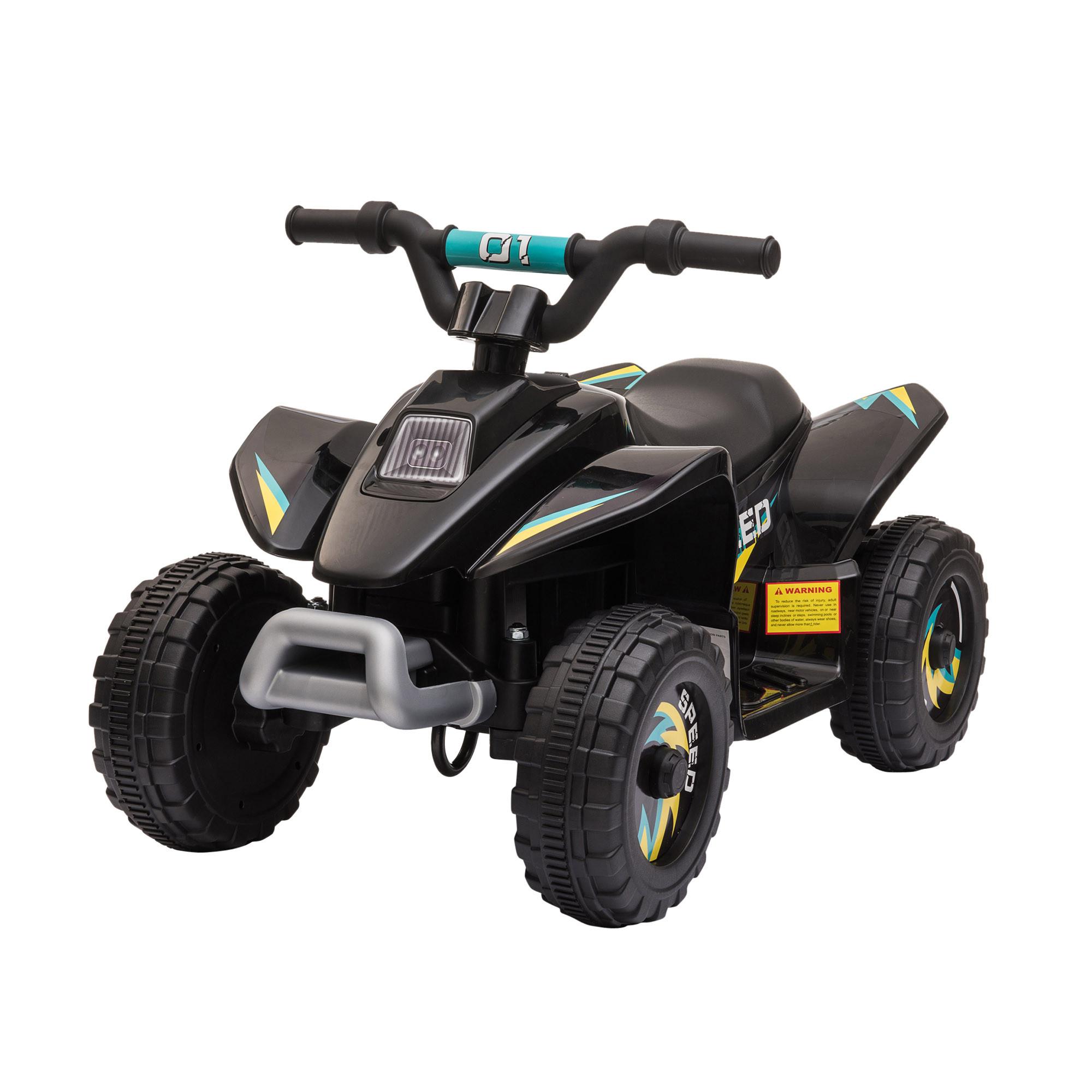 KINDER-ELEKTRO-QUAD Kunststoff Metall Schwarz - Schwarz, Kunststoff (72/40/45.5cm) - HOMCOM