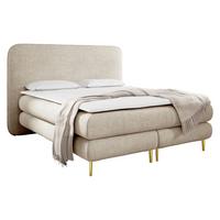 BOXBETT Amaretto - H3 - Goldfarben/Naturfarben, Holz/Textil (140/200cm) - MIRJAN24