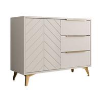 KOMMODE Xylix 100 1D3SZ - Kaschmir/Beige, Holzwerkstoff/Metall (104/80/40cm) - MIRJAN24