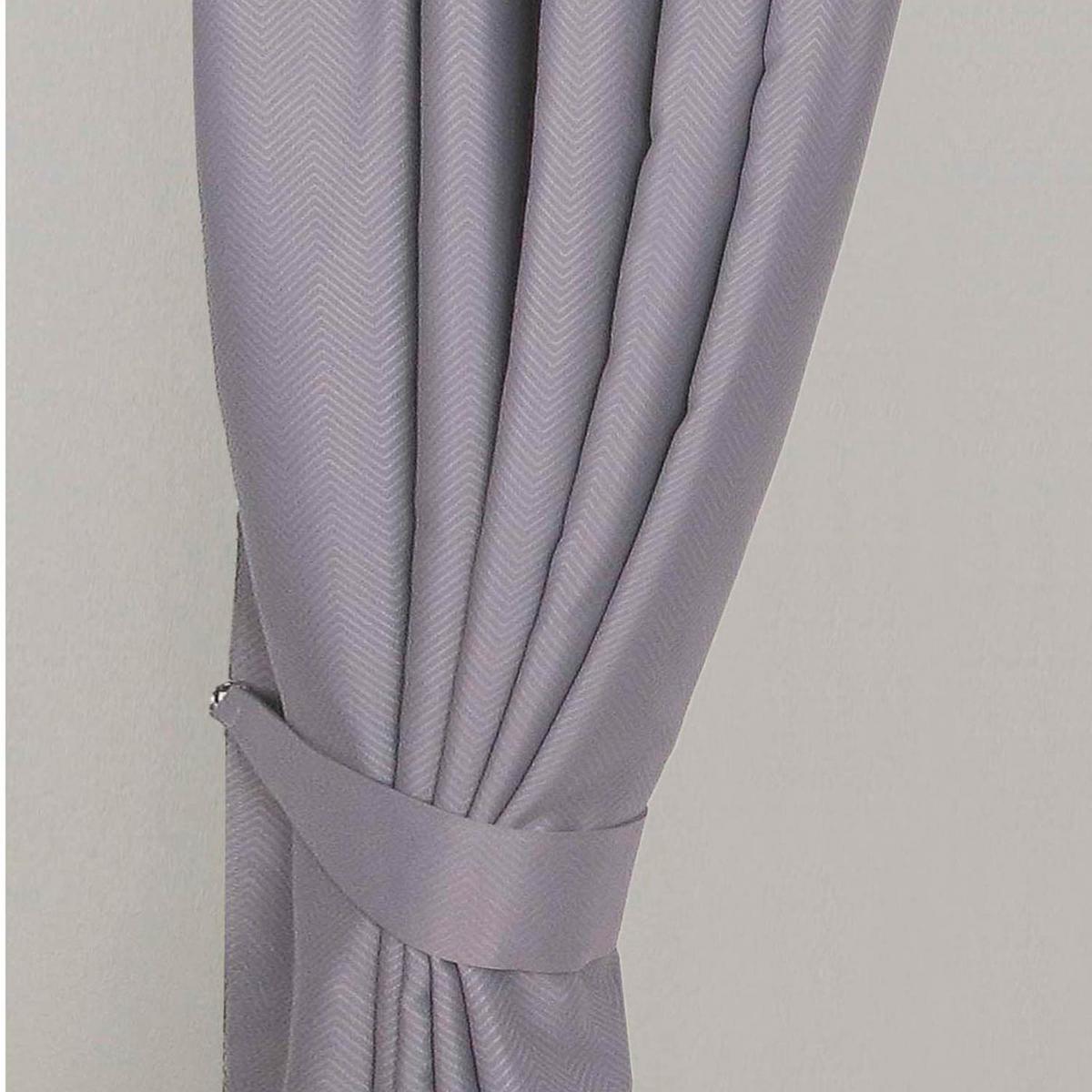RAFFHALTER Fischgrät 2er-Set - Grau, Textil (13/66cm) - Homescapes