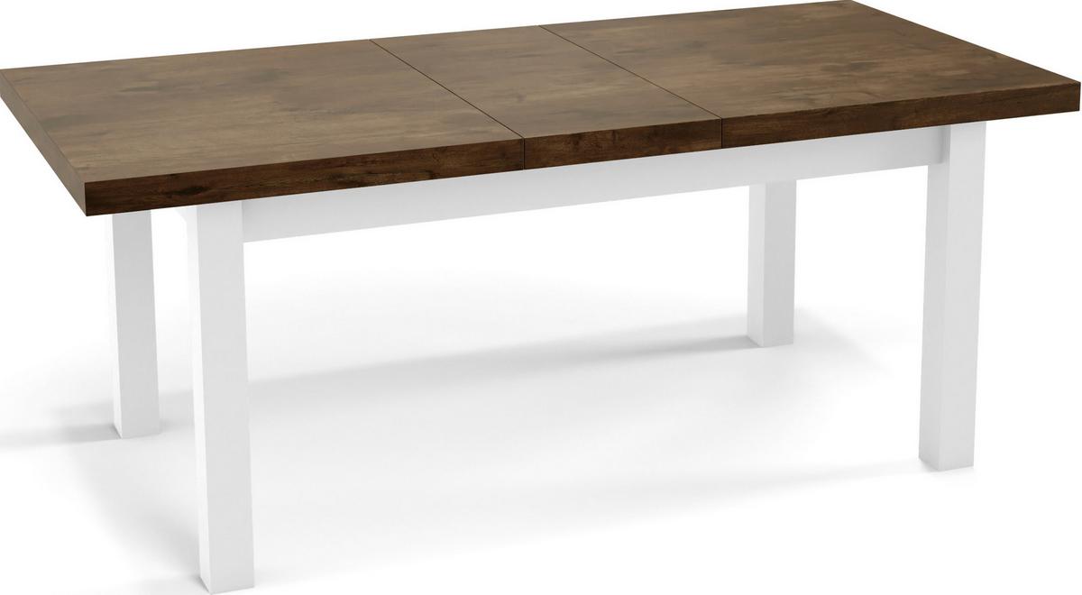 ESSTISCH Avena rechteckig ausziehbar, Lefkas Eiche 170/90/78 - Alteiche/Weiß, Holz/Holzwerkstoff (90/250/78cm) - WFL GROUP
