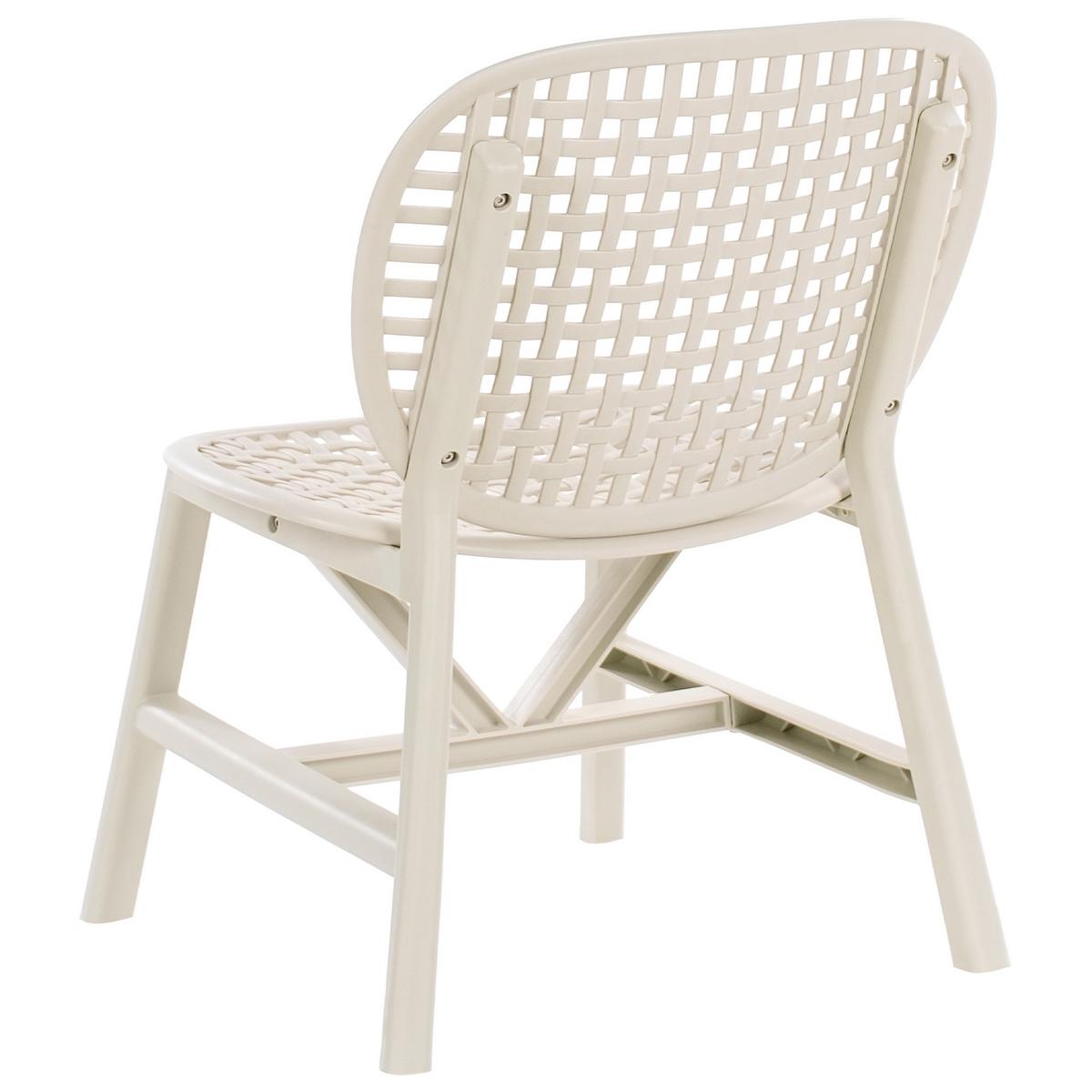 BISTRO-SET Cremeweiß Sicelle - Weiß, Kunststoff - Beliani