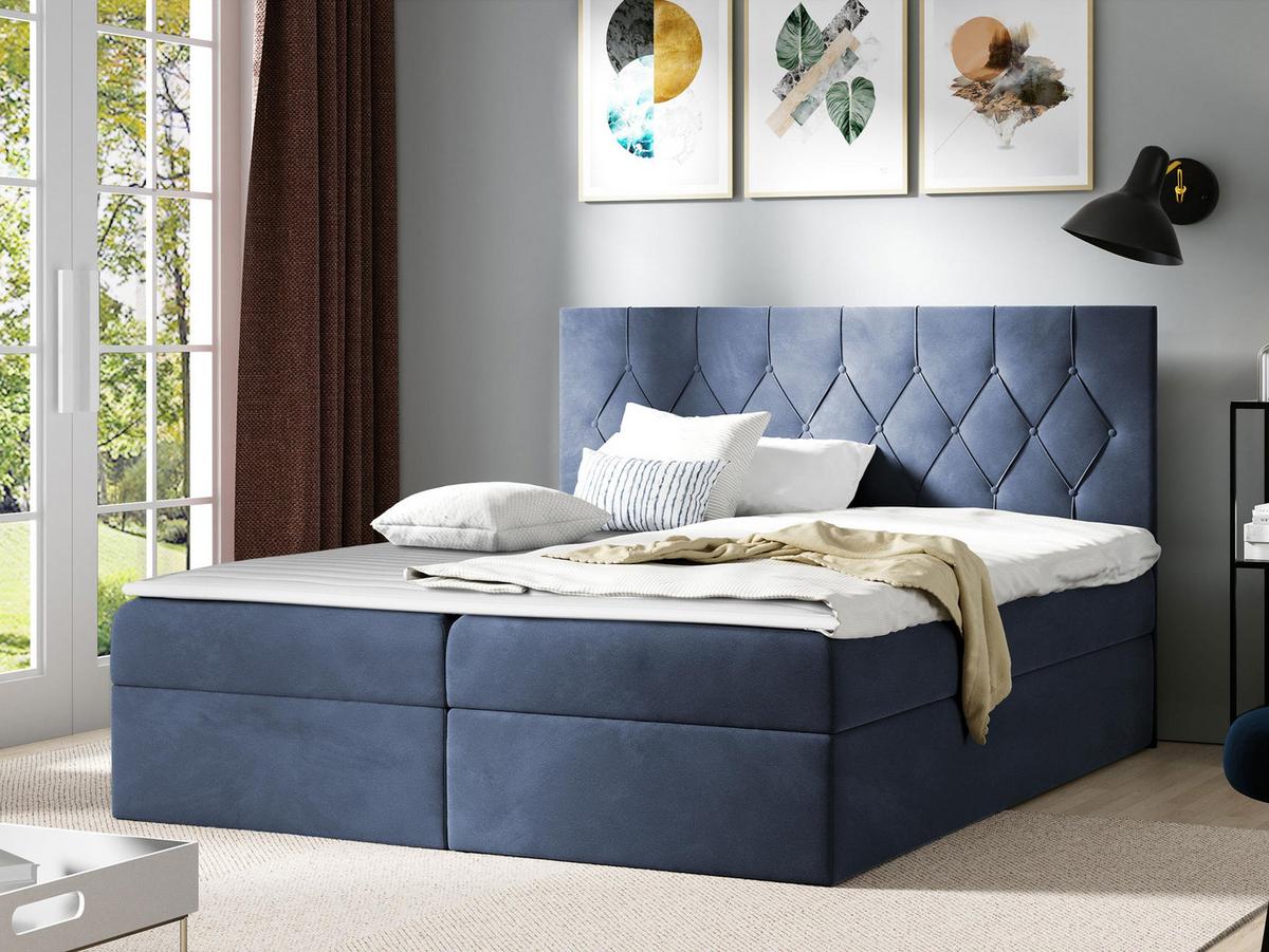 BOXBETT Sky - H3 - Blau, Holz (160/200cm) - MIRJAN24
