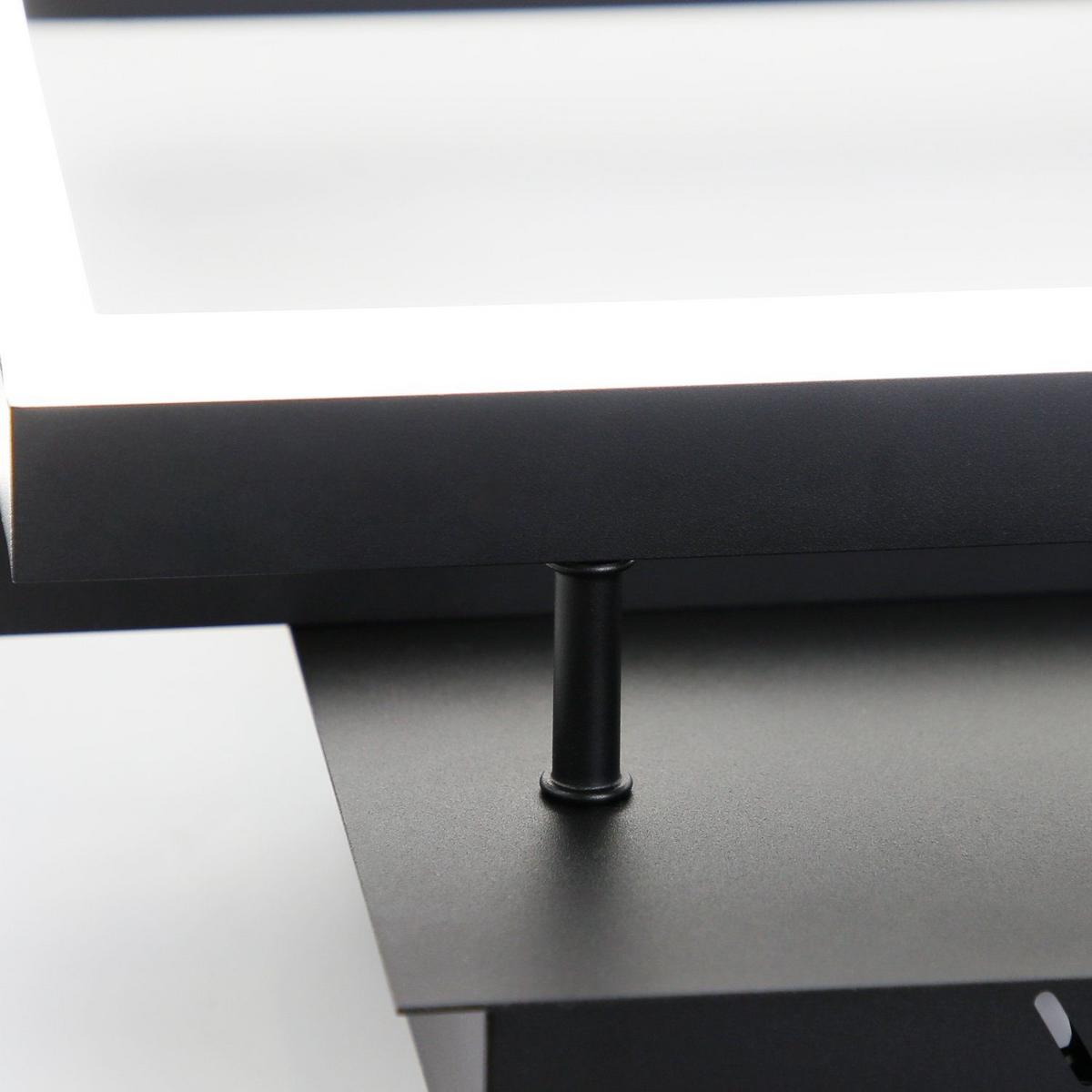 LED-DECKENLEUCHTE Martin 61/40/12 cm - Schwarz, Metall (61/40/12cm) - Nettlife