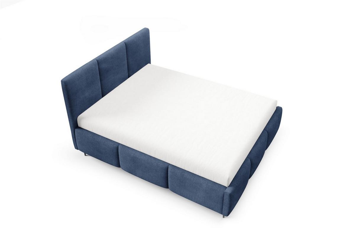 POLSTERBETT Miami - Blau, Holzwerkstoff/Textil (180/200cm) - Fun Möbel