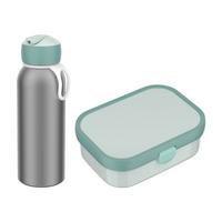 LUNCHSET MIT THERMOFLASCHE Campus Cool Mint 2-tlg. - Mintgrün, Kunststoff/Metall (2/2/2cm) - Mepal