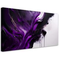 LEINWANDBILD Violett Lila Abstrakt Farbe 120x60cm - Lila, Textil (120/60cm) - Feeby