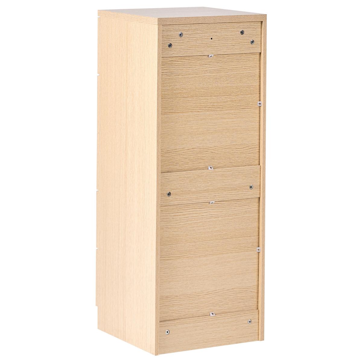 KOMMODE mit 5 Schubladen Hellbraun Kitimat - Hellbraun, Holzwerkstoff (40/105/40cm) - Beliani