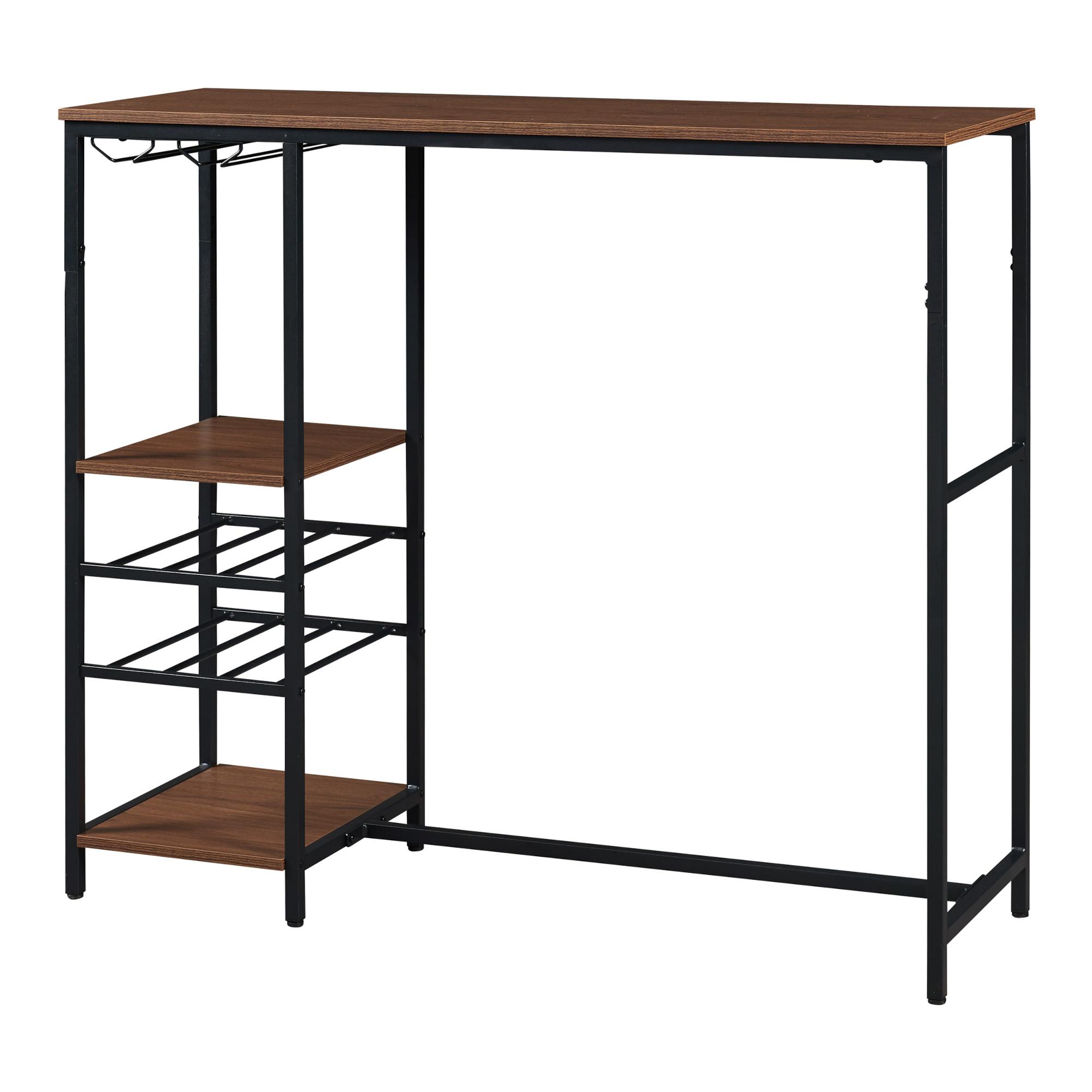 BARTISCH Stjørdal - Walnussfarben/Schwarz, Holzwerkstoff/Metall (40/120/105cm) - [en.casa]