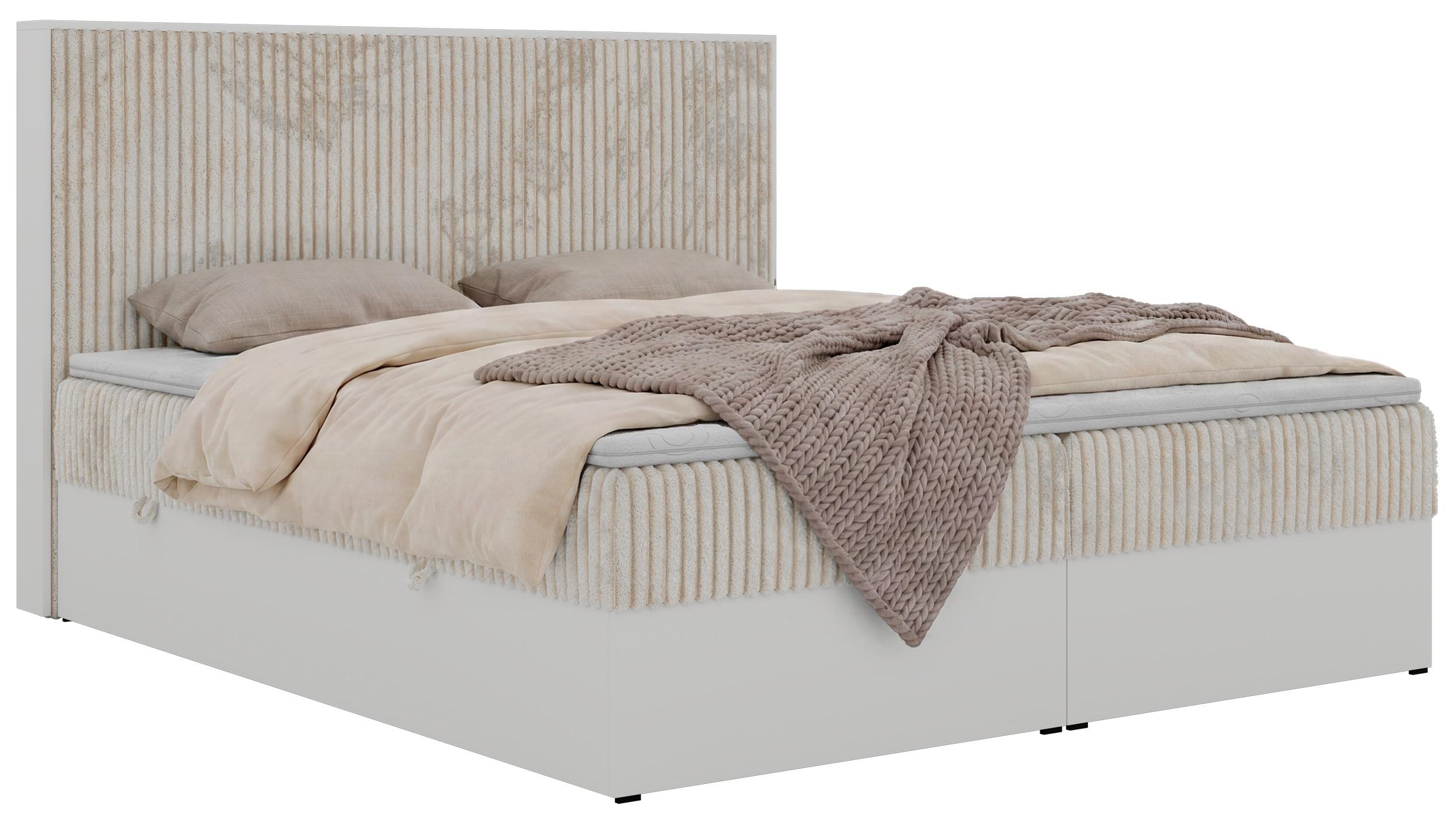BOXBETT TRAVIT 200/200 - Beige Cord - Topper Visco - H3 - Beige/Schwarz, Kunststoff/Textil (200/200cm) - MKS