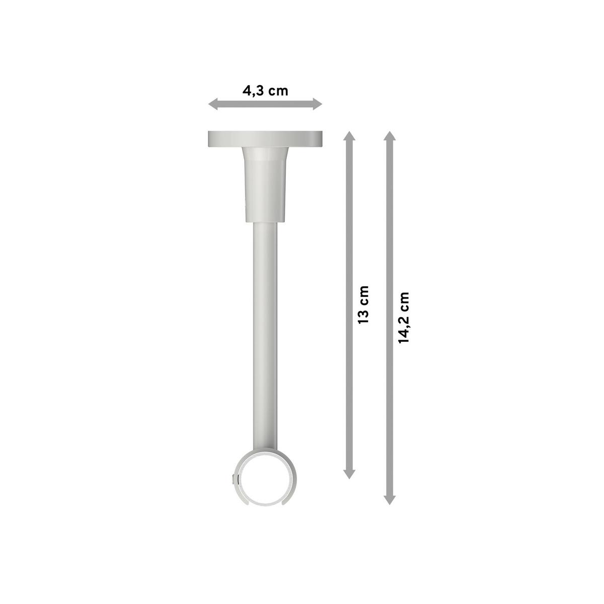 GARDINENSTANGE Sonette Luino 100 cm, 1-läufig, 20 mm Ø Weiß - Weiß, Metall (100cm) - INTERDECO