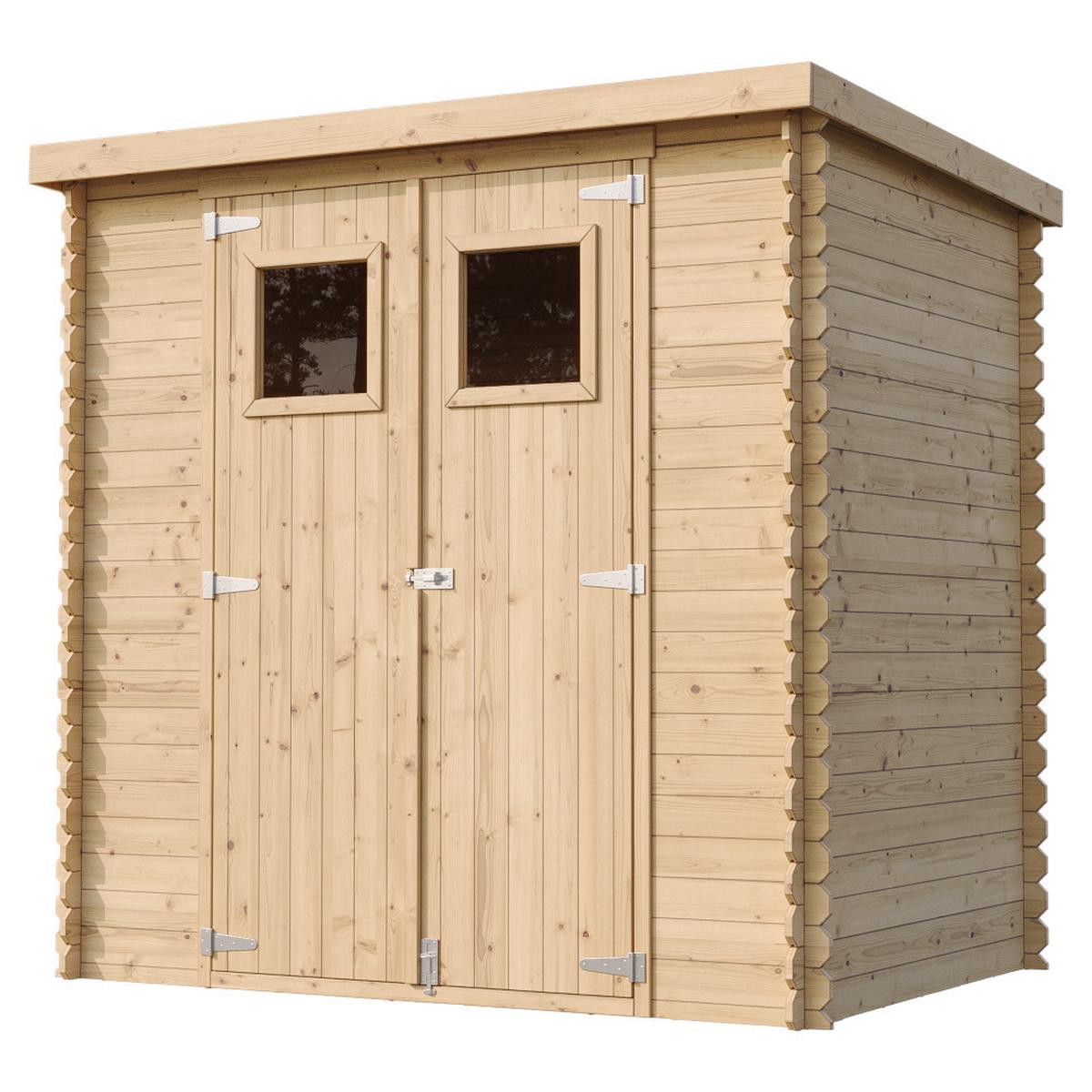 HOLZ-GARTENHAUS - B204xL142xH200 cm/ 2,22 m2 - M311 - Beige, Holz (204/200/142cm) - Timbela