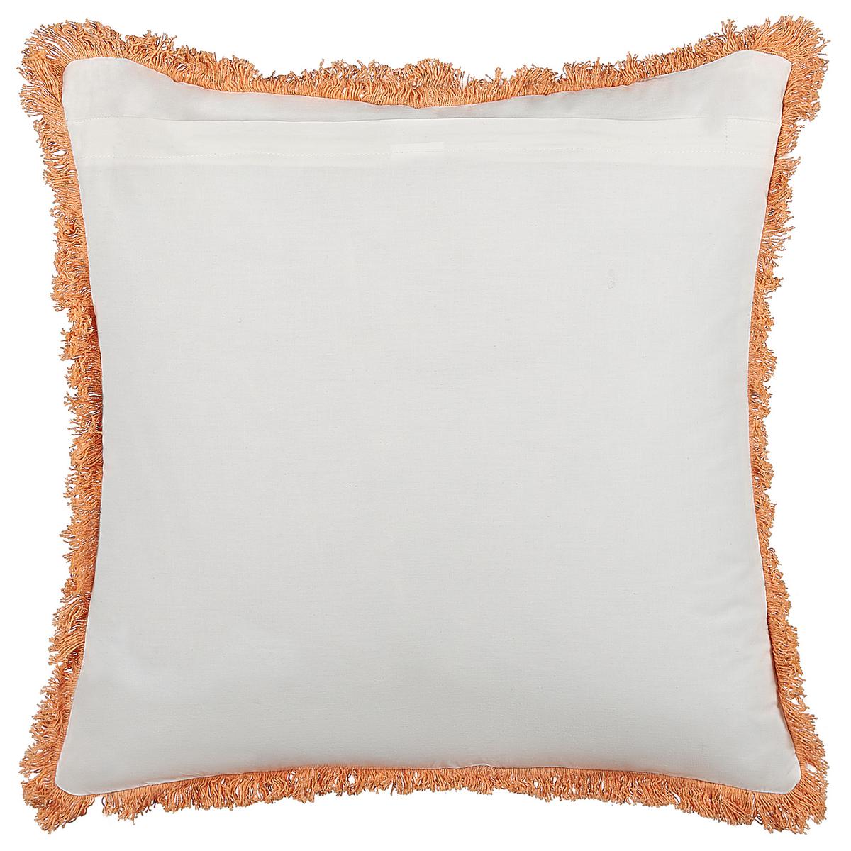 DEKOKISSEN 2er-Set Weiß 45/45 cm Sativus - Weiß, Naturmaterialien/Textil (45/45cm) - Beliani