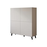 HIGHBOARD Phuket 120 - Kaschmir/Schwarz, Holzwerkstoff/Kunststoff (120/130/39cm) - MIRJAN24