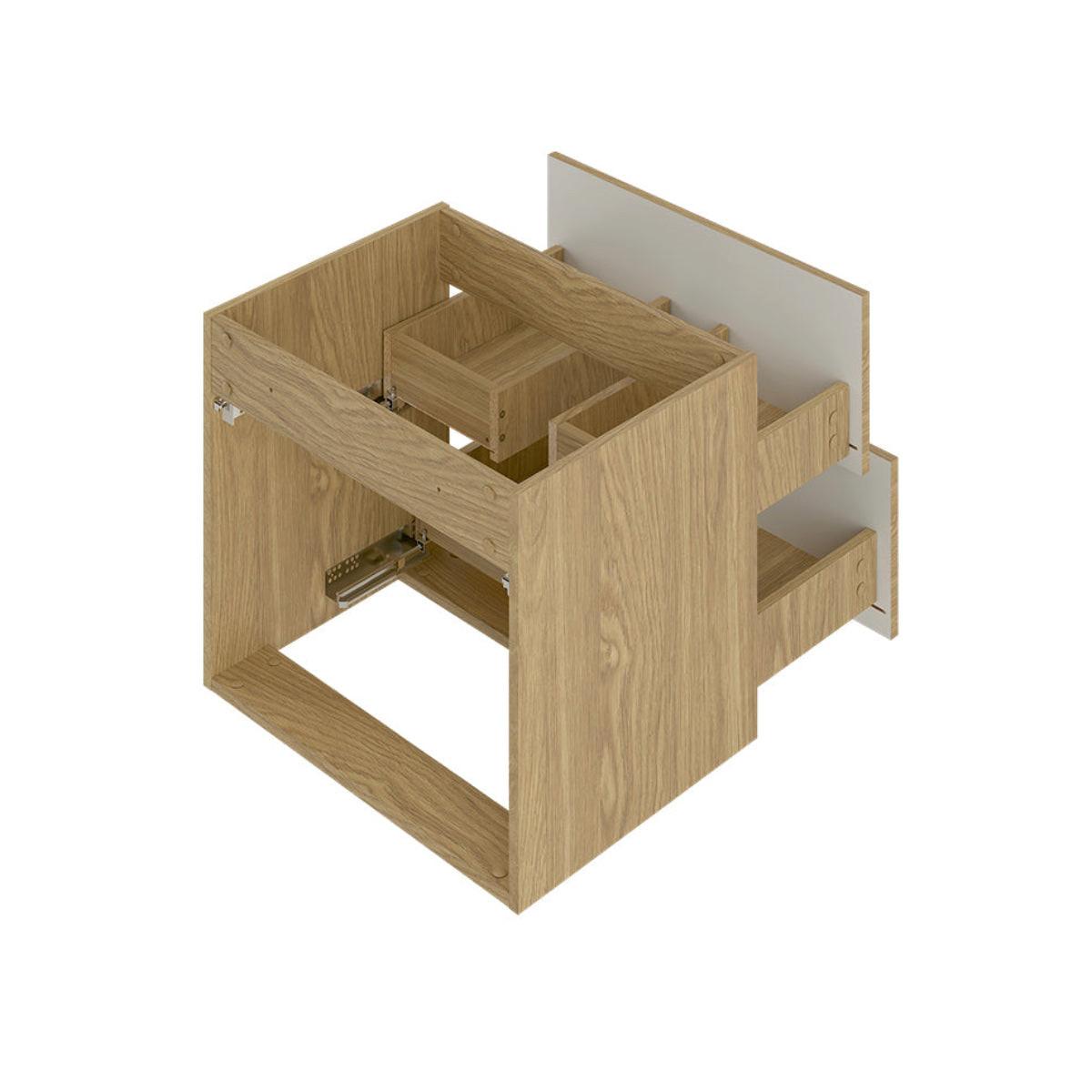 WASCHTISCHUNTERSCHRANK 60cm Viggo Holz - Braun, Holzwerkstoff (60/50/45.8cm) - Petits-meubles