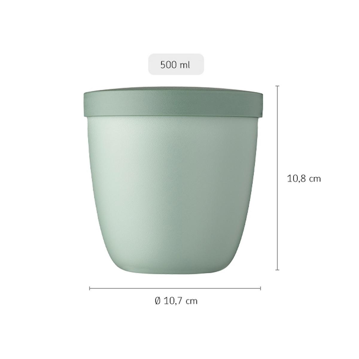 SNACKPOT Ellipse Nordic Sage 500 ml - Mintgrün, Kunststoff (10.7/10.8/10.7cm) - Mepal