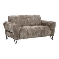2-SITZER SOFA Volare braun - Schwarz/Braun, Textil/Metall (160/83/98cm) - Beautysofa