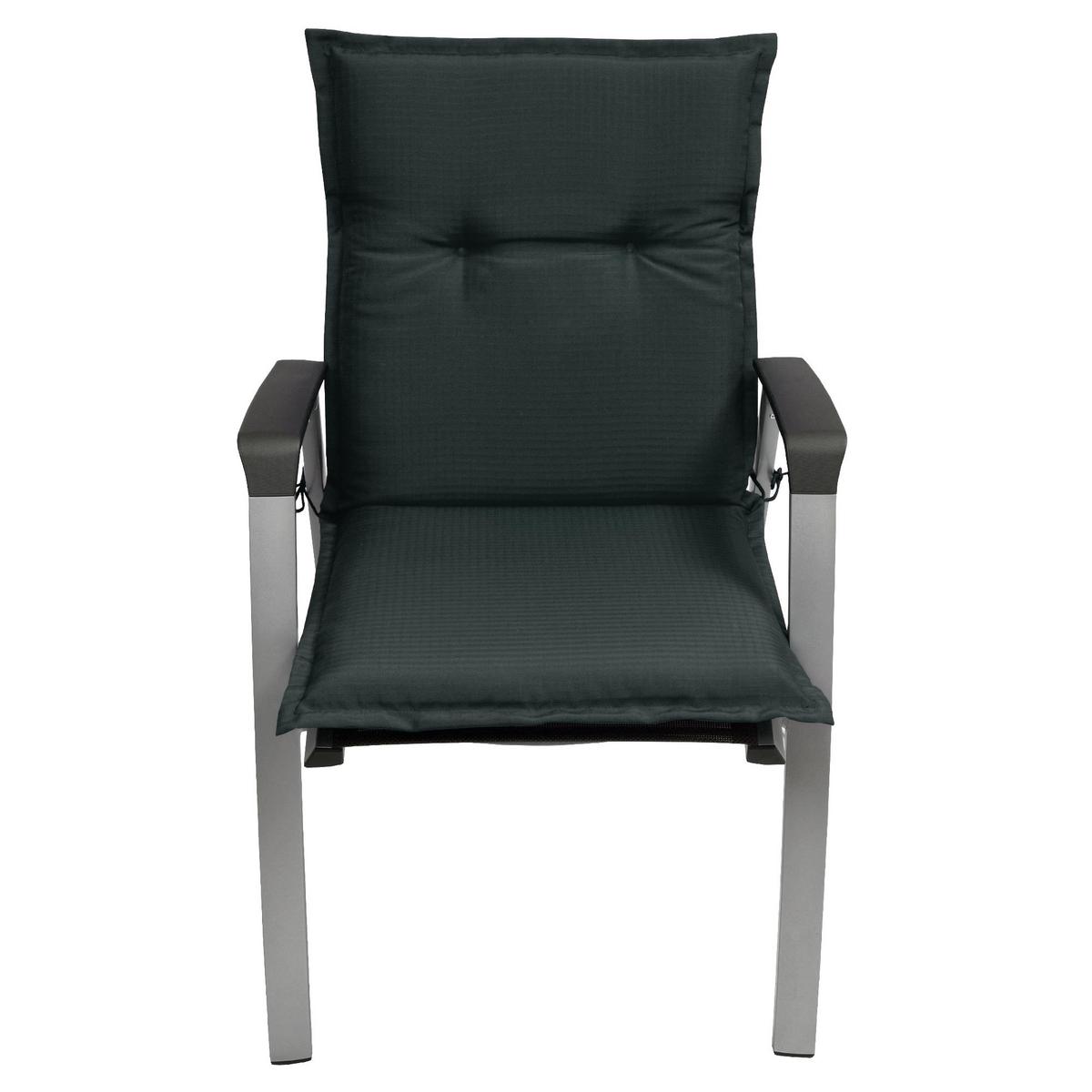 NIEDERLEHNERAUFLAGE Flair NL 100/50/8cm Graphitgrau - Graphitfarben, Textil (50/6/100cm) - Beautissu 
