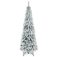 KÜNSTLICHER Weihnachtsbaum 180 cm Kunst Tannenbaum mit Kunstschnee, Indoor - Grün, Kunststoff (180cm) - HOMCOM