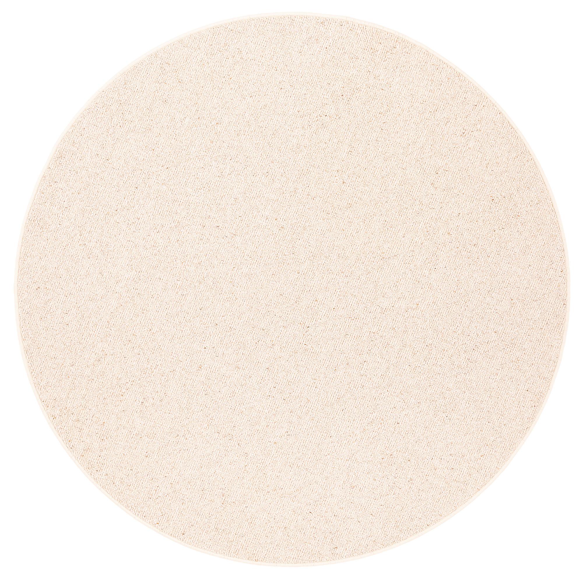 NATUR TEPPICH WOLLE BERBER RUND - Beige, Textil (100/100cm) - Snapstyle